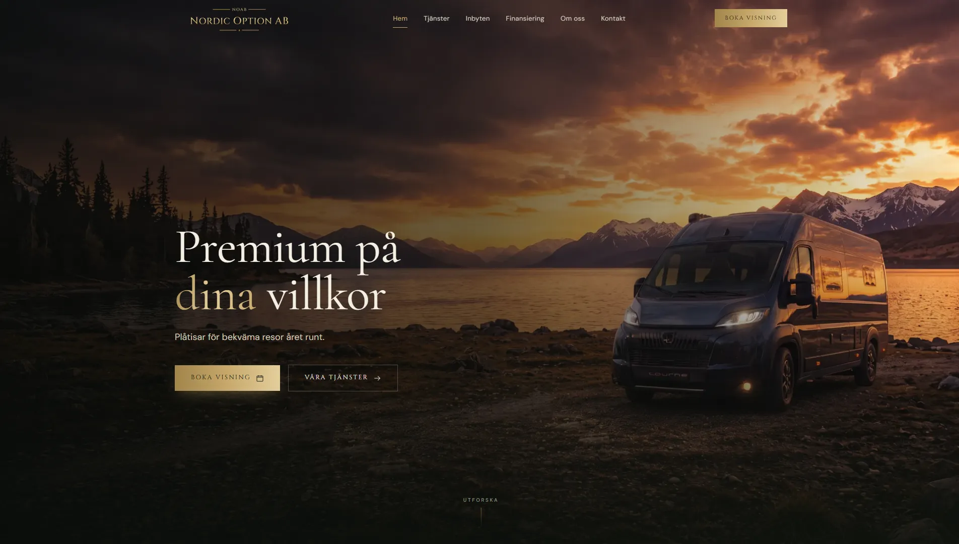 Nordic Option webbsida