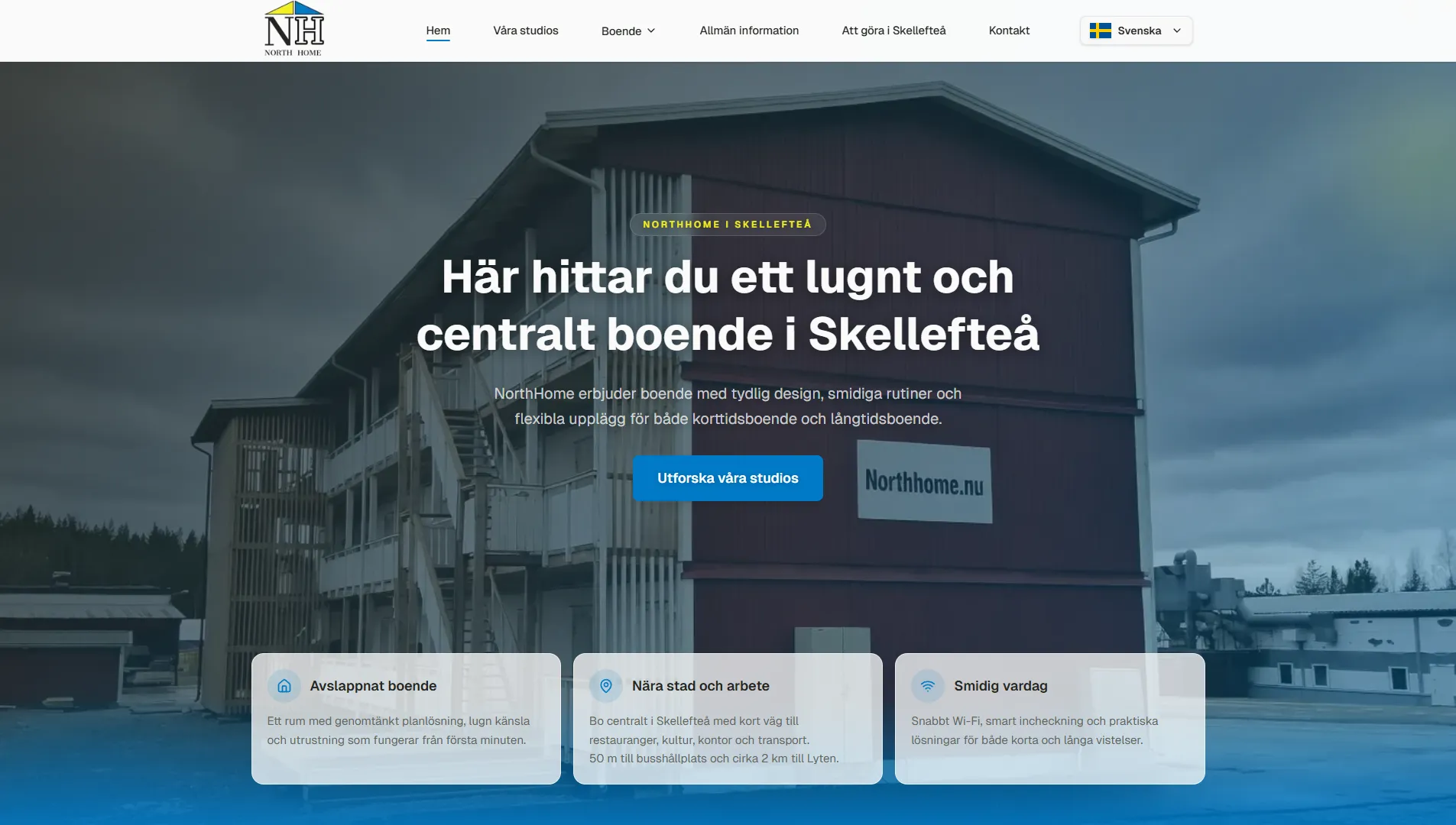 Företagswebbsida till North Home Skellefteå AB bild
