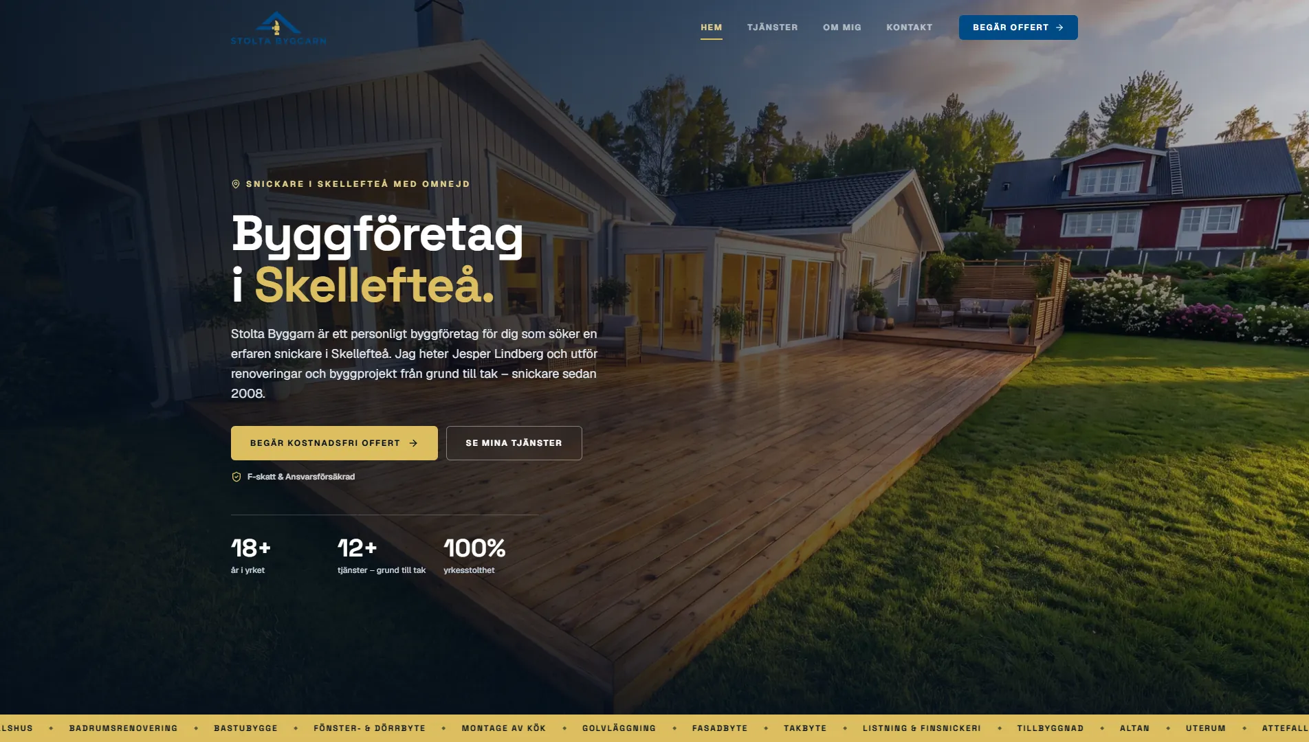 Stolta Byggarn webbsida